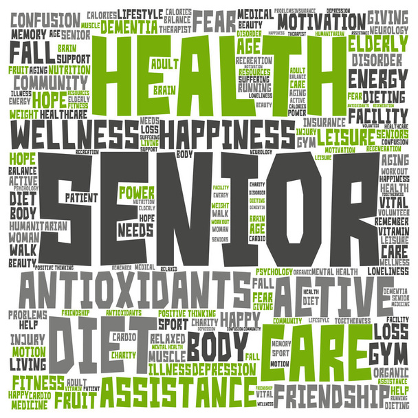 conceptuele oude senior gezondheid - Foto, afbeelding