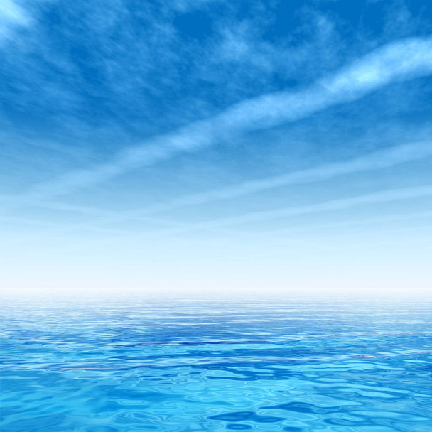 θάλασσα ή Ωκεανός νερού κύματα και ουρανό cloudscape - Φωτογραφία, εικόνα