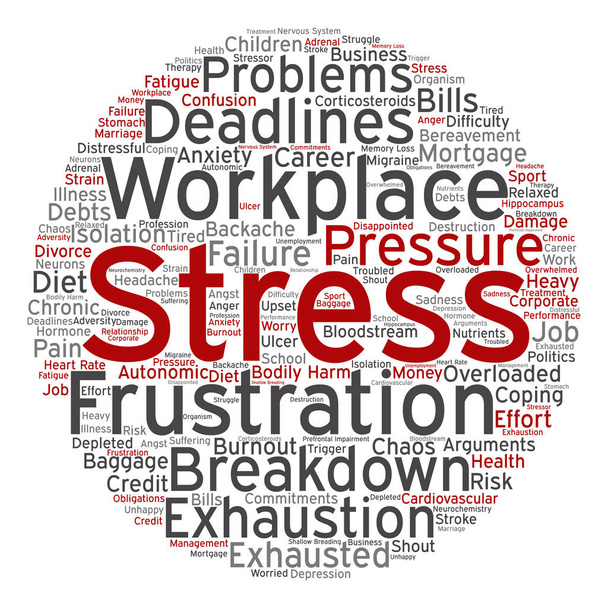 conceptual mental stress at workplace  - Photo, Image