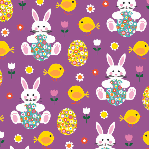 Easter egg with cute pattern - Vector, Image