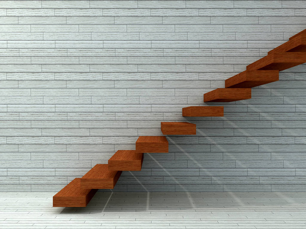Conceptual 3D illustration stair steps - Photo, Image