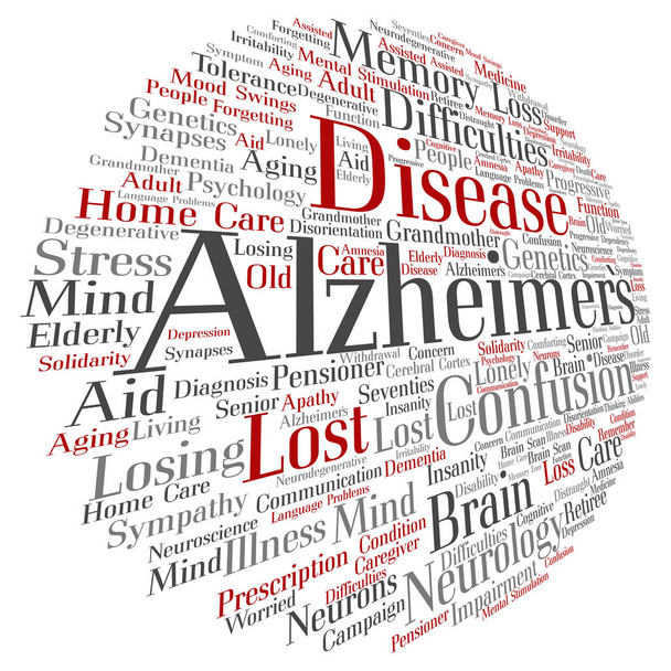 Konzeptionelle Alzheimer-Krankheitssymptome  - Foto, Bild