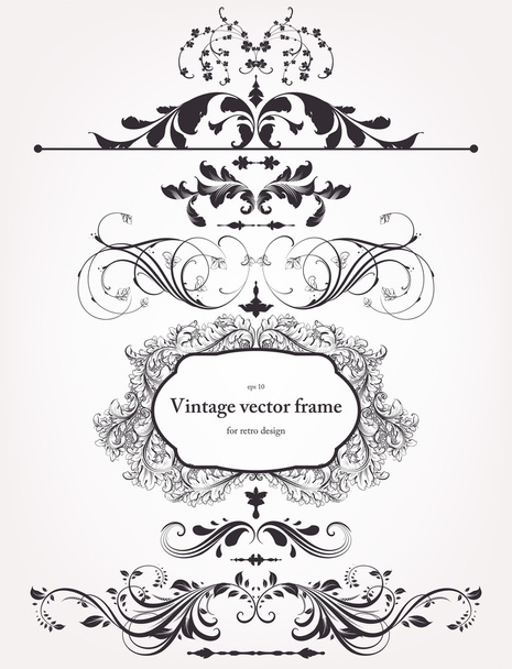 Vector set: calligraphic design elements and page decoration - Vector, Image
