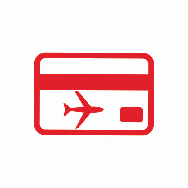 uçuş kartı basit simgesi - Vektör, Görsel