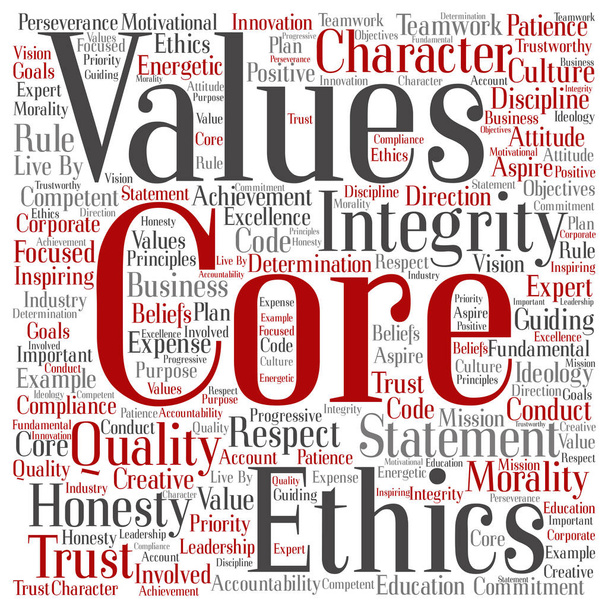valeurs fondamentales intégrité éthique carré
  - Photo, image
