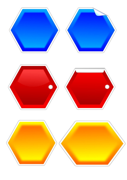Hexagons as labels - Photo, Image