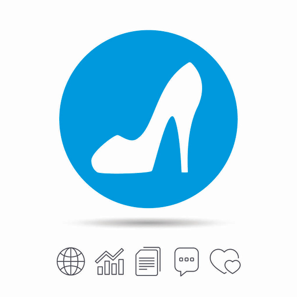 Women's shoe icon - Vector, imagen