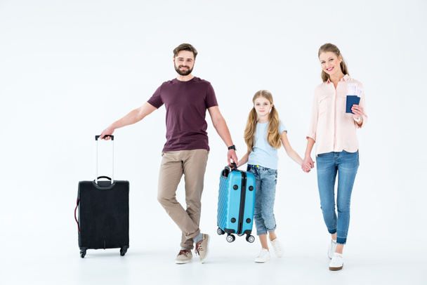 family with traveling bags - Foto, Imagen