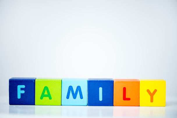 Cubes consists the word family - Foto, Imagen