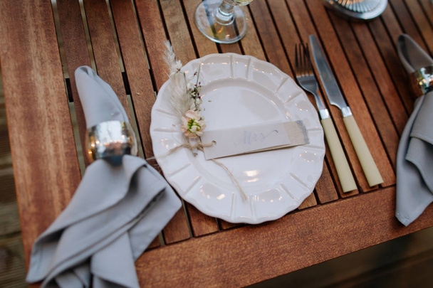 Wedding table setting  - Фото, изображение
