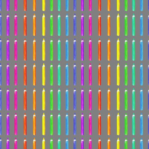 Naadloze patroon met kleur van de aquarel potloden - Foto, afbeelding
