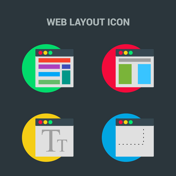 set of application windows icons - Vector, imagen