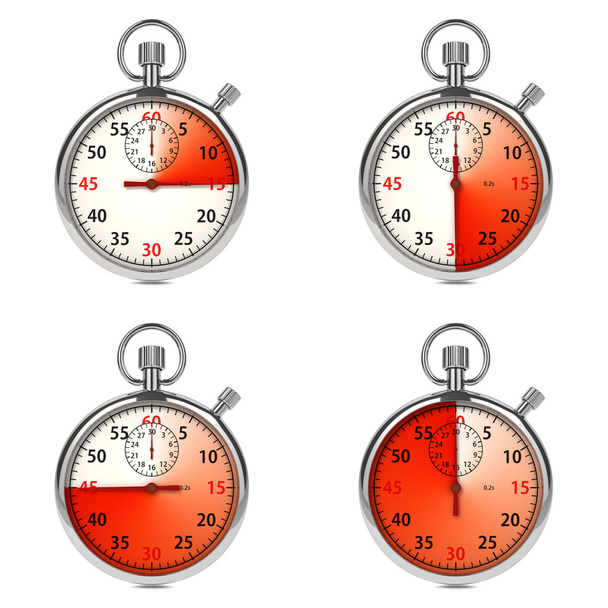 Cronometro - Timer rossi. Imposta sul bianco
. - Foto, immagini