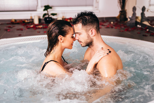 Loving couple in the wellness center - Photo, image