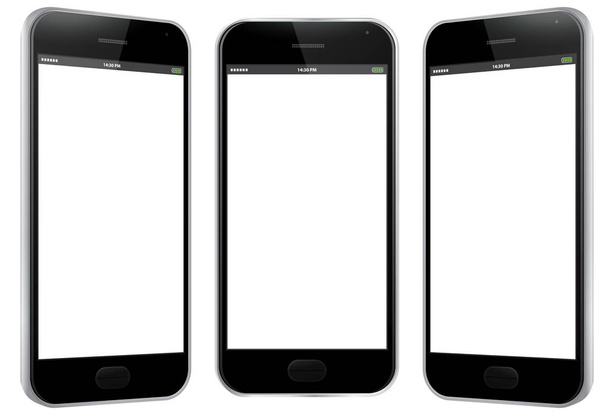 Black Mobile Phone Vector Illustration - Vektor, obrázek