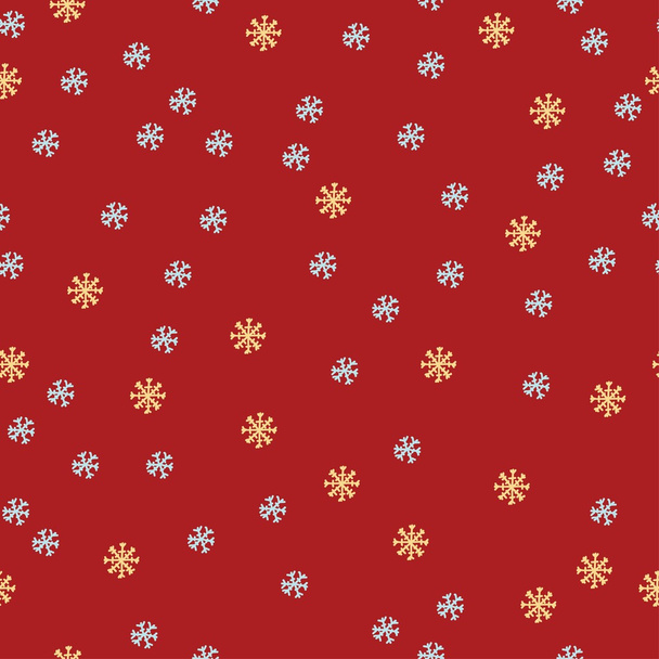 Christmas seamless pattern with snowflakes - Vector, Imagen
