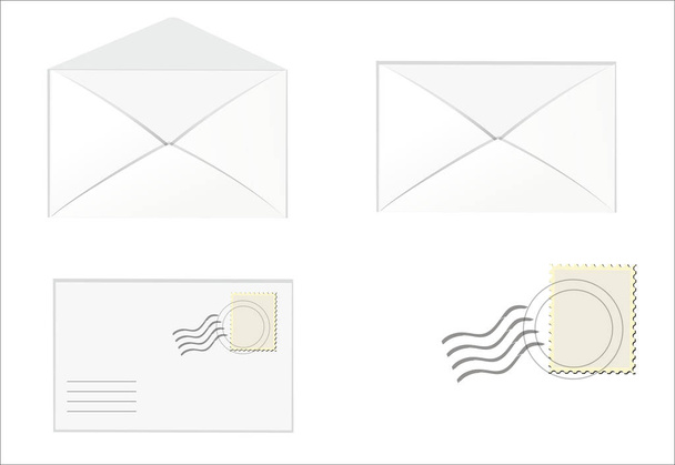 white dial, self-addressed envelope - ベクター画像