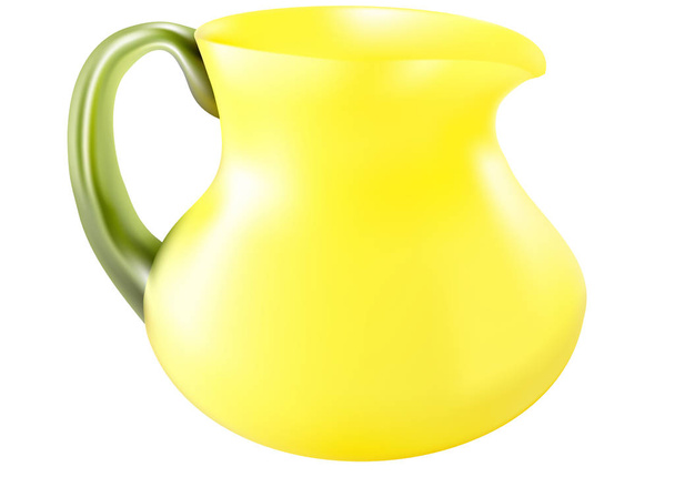Jarra decorativa con vidrio amarillo
 - Vector, imagen