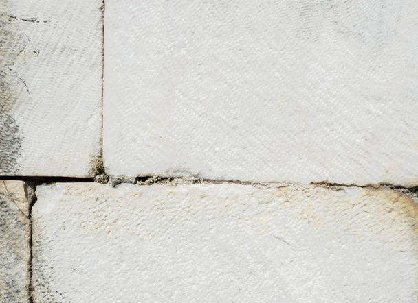 Doku arka plan beyaz kirli mermer taş duvar desenli - Fotoğraf, Görsel