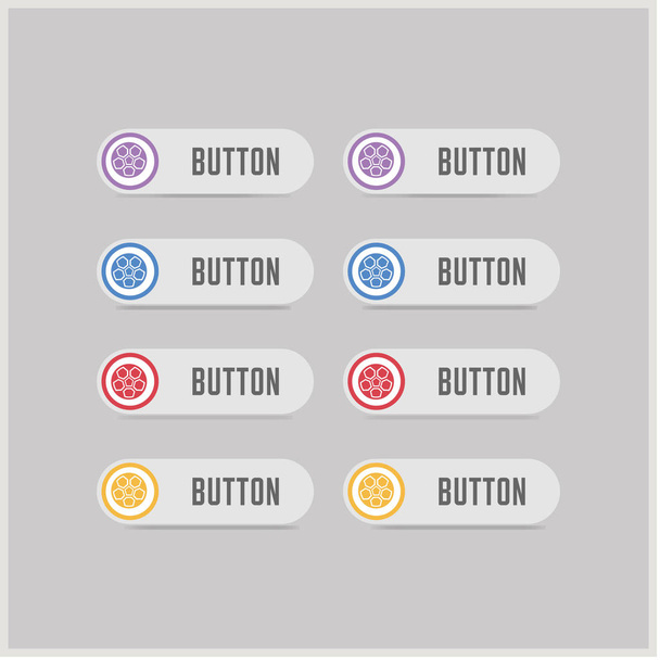 Football Icon buttons - Vector, Imagen