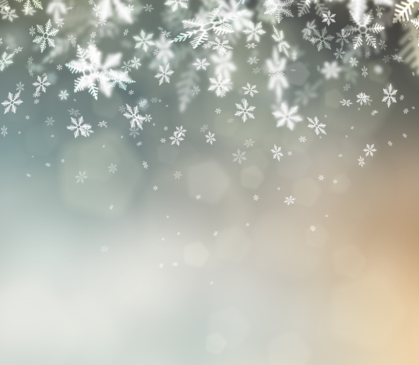 Beautiful abstract snowflake Christmas background - Photo, Image