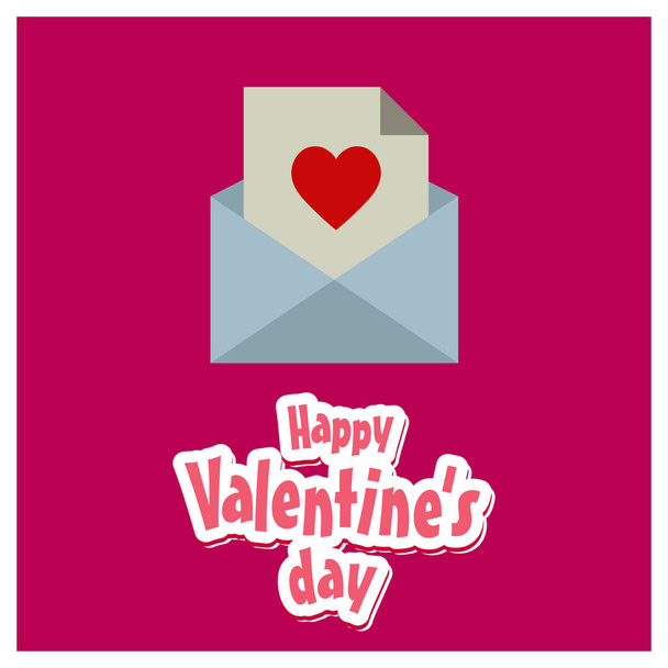 happy Valentine day card - Vettoriali, immagini