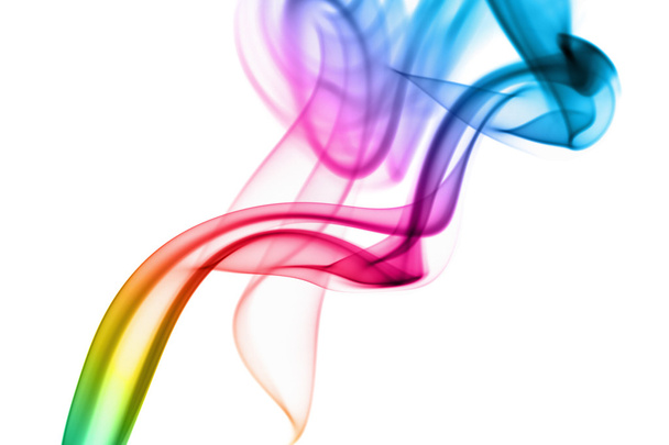 abstracte regenboog rook achtergrond - Foto, afbeelding