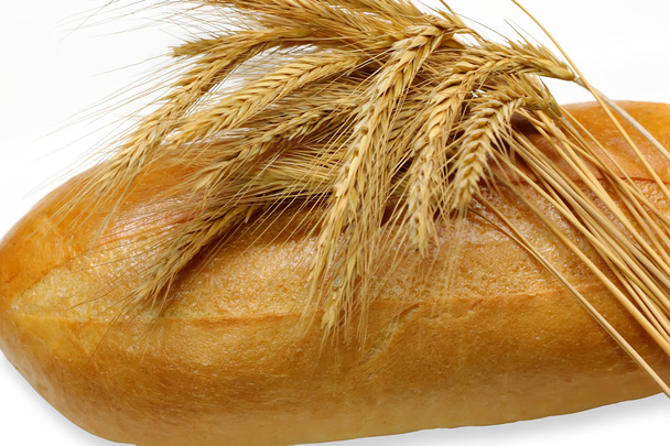Уши пшеницы и буханка хлеба
 - Фото, изображение
