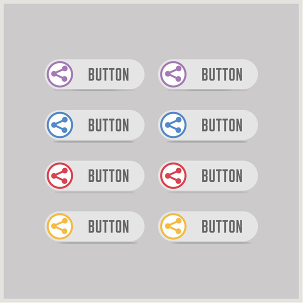 set of Network or share icons - Vector, afbeelding