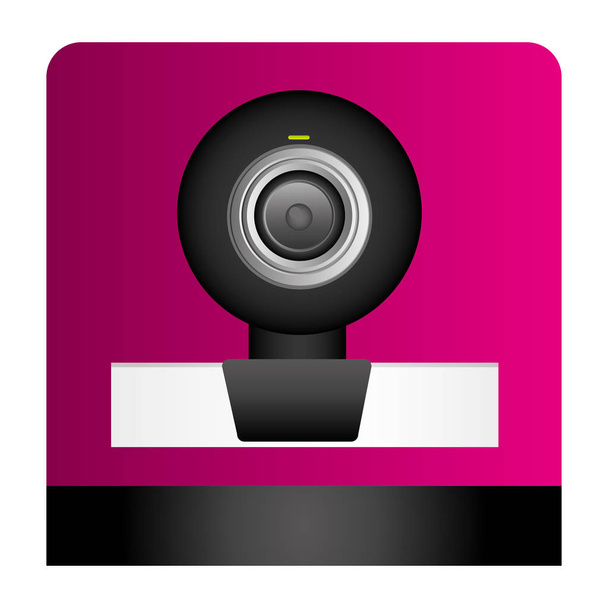 Computer mit digitaler Webcam - Vektor, Bild