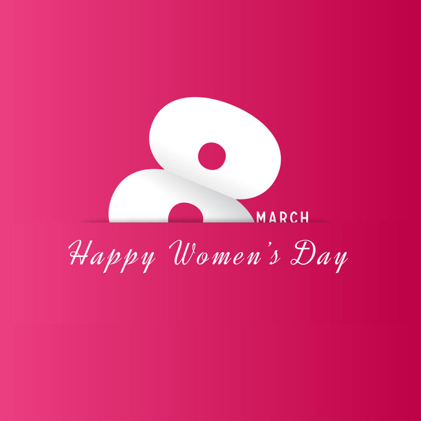 Happy Women's Day greeting card - Διάνυσμα, εικόνα
