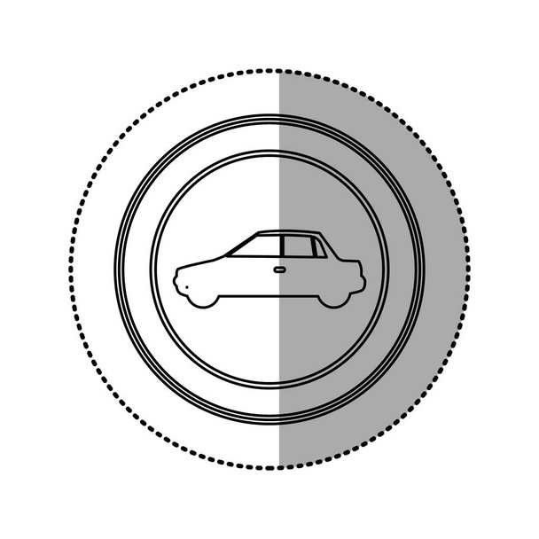 figura redonda emblema lado icono del coche
 - Vector, Imagen