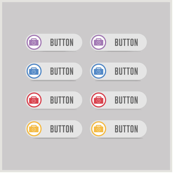set of time Clock Icons - Vector, afbeelding