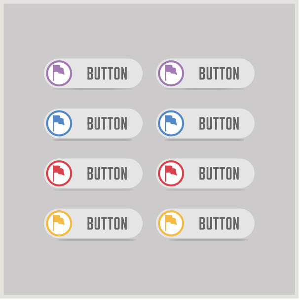 set of flat icons  - Vector, imagen