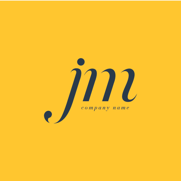 Jm の文字ロゴのテンプレート - ベクター画像