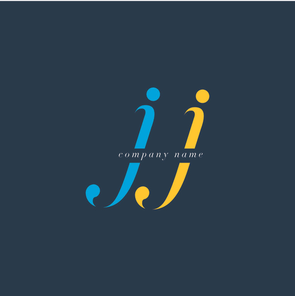 Jj 文字ロゴのテンプレート - ベクター画像