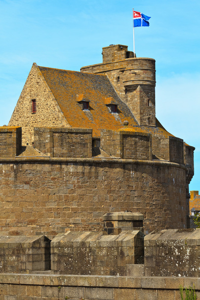 St. Malo Hotel de Ville, Tower and Fortifications, Brittany, Fra - Photo, Image
