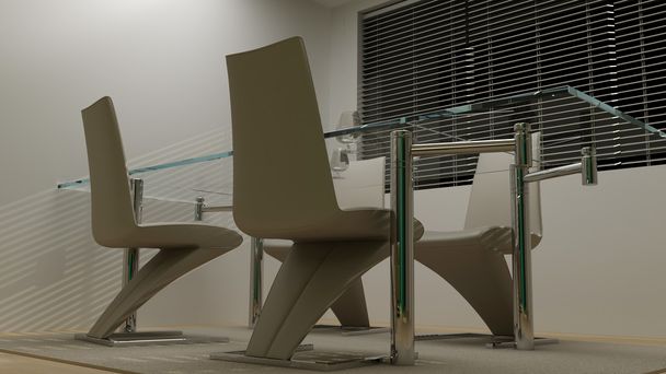Sala de jantar em 3D
 - Foto, Imagem