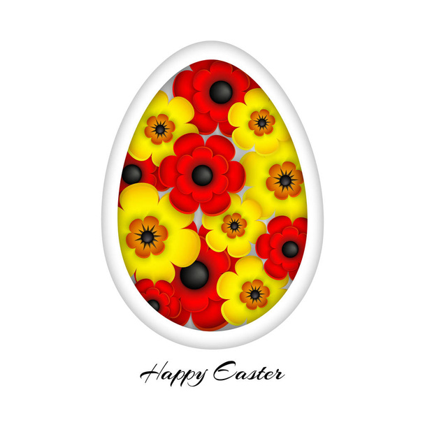 Easter-egg-logo-3D-greeting-4 - ベクター画像