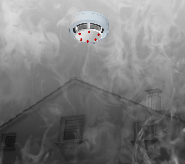 Rilevatore di fumo sul soffitto
  - Foto, immagini