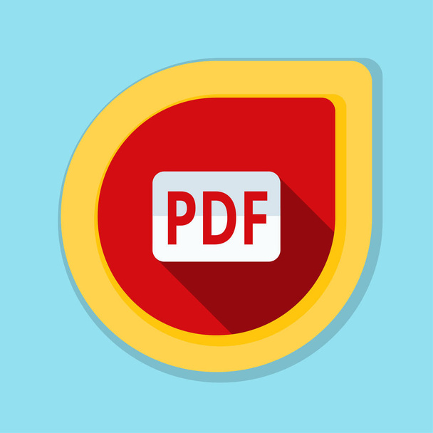 Signo de documento PDF icono
 - Vector, imagen
