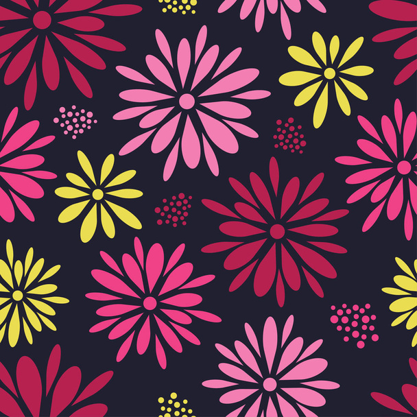Seamless floral background. Print. Repeating background. Cloth design, wallpaper. - Vektör, Görsel