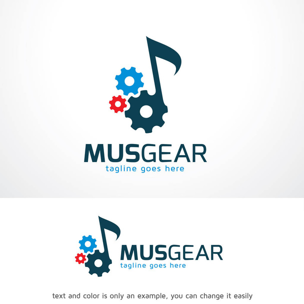 Music Gear Logo Template Design Vector - Vector, Image