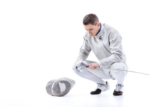 Young man professional fencer  - Photo, Image