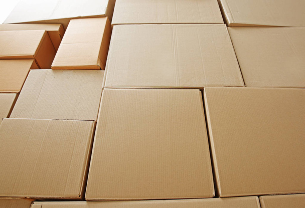 Cardboard boxes, closeup - Foto, Imagem