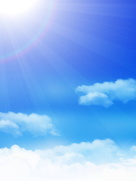 Sky cloud landscape background - Vector, Image