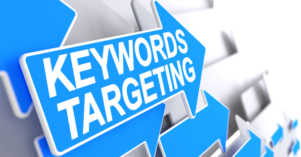 Keywords Targeting - Message on the Blue Arrow. 3D. - Photo, Image