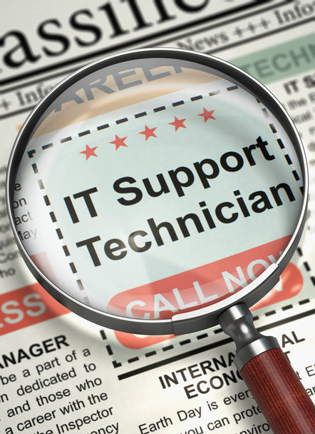 IT Support Technician Wanted. 3D. - Photo, Image