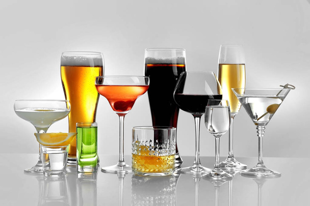 glasses of wine and spirits - Foto, Imagem