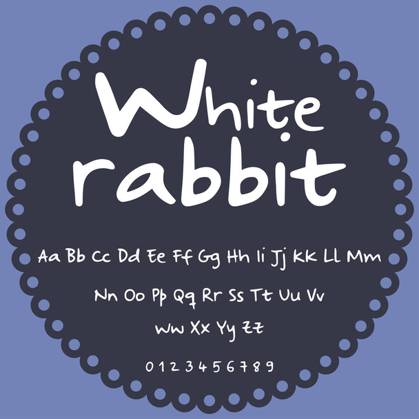 Шрифт Шрифт Шрифт Шрифт Белый кролик Винтажный шрифт Векторный шрифт для этикеток и любых типов конструкций
 - Вектор,изображение